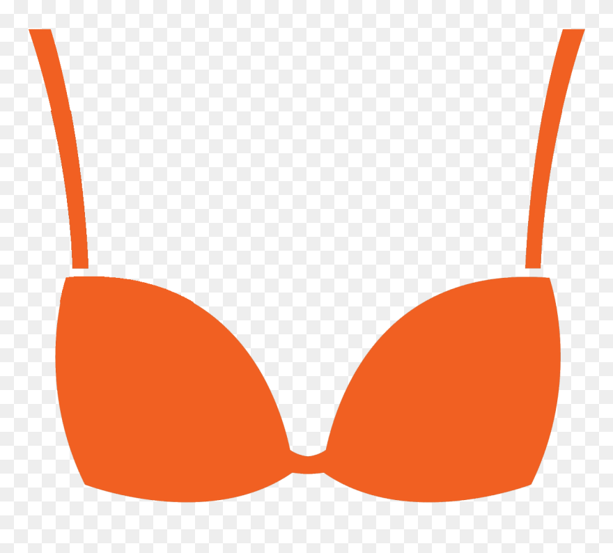 Orange Bra Icon - Bra Clip Art Transparent - Png Download