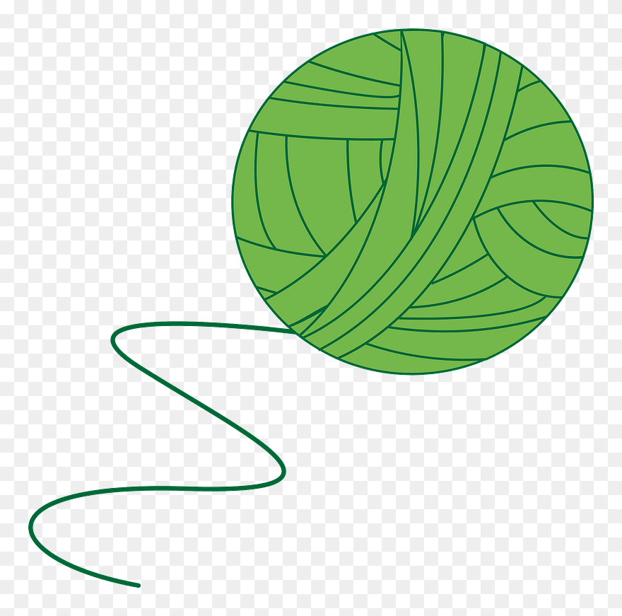 Green Ball Of Yarn Clipart - Balls Of Yarn Clip Art - Png Download