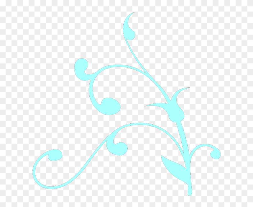 Blue Flower Border Svg Clip Arts - Tree Branch Clip Art - Png Download