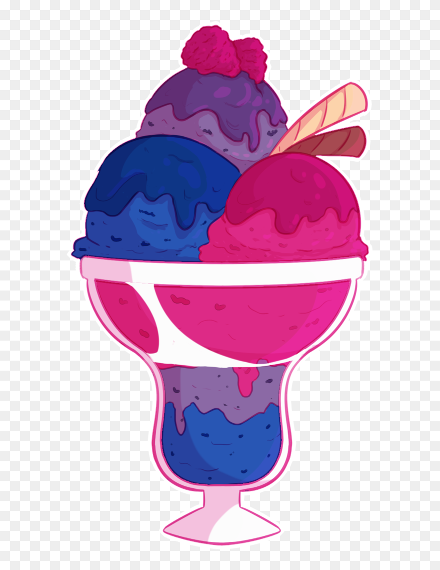 #icecream #sundae #lgbt #bisexual #pride #lovewins - Gelato Clipart