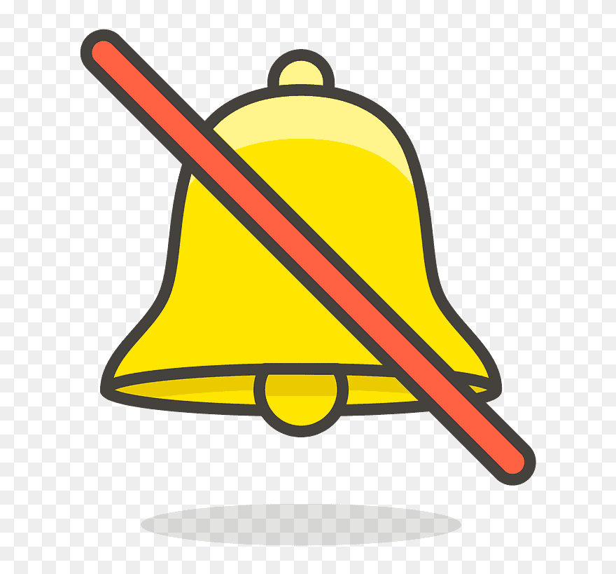 Bell With Slash Emoji Clipart - Bell Emoji - Png Download