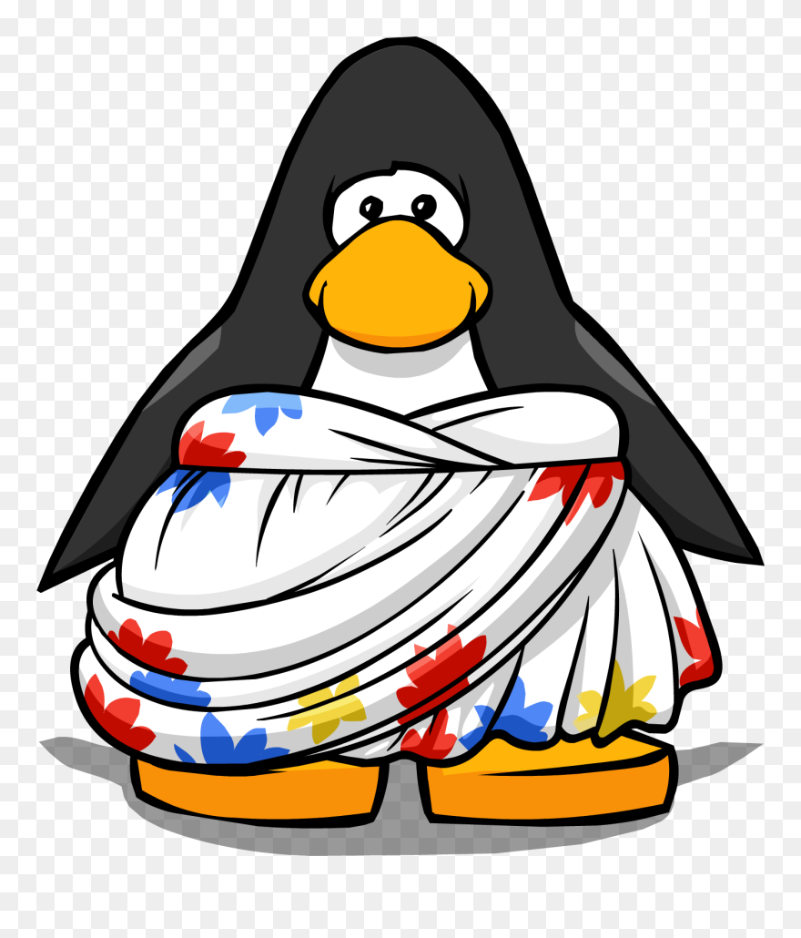 A Slash Of Summer Dress Player Card - Club Penguin Penguin Colors Clipart