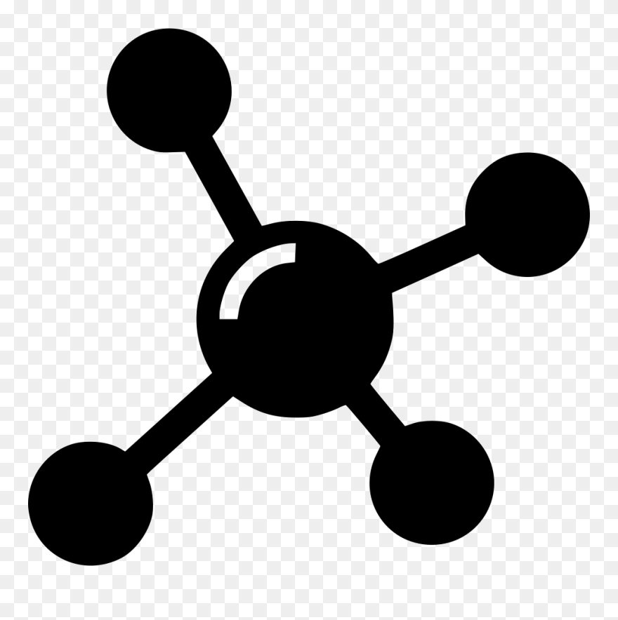 Molecule Atom Science Research Virus Comments - Molecule Clipart Black And White - Png Download