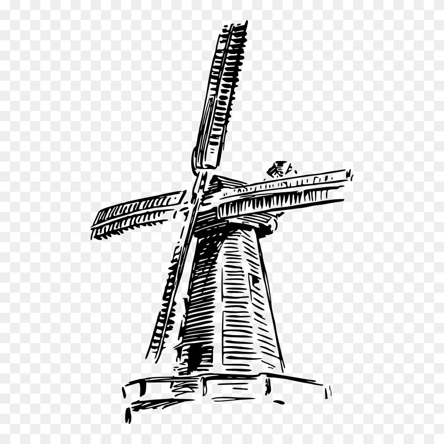 Windmill - Dibujo Molino Png Clipart