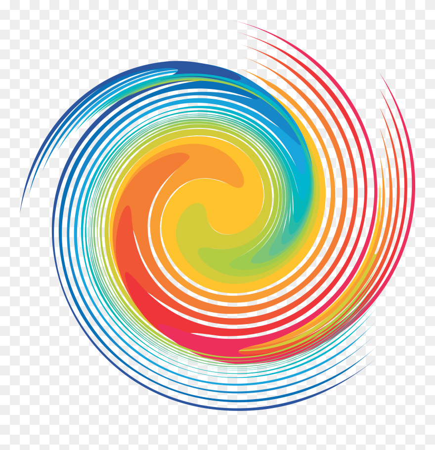 Rainbow Spiral Clipart - Png Download