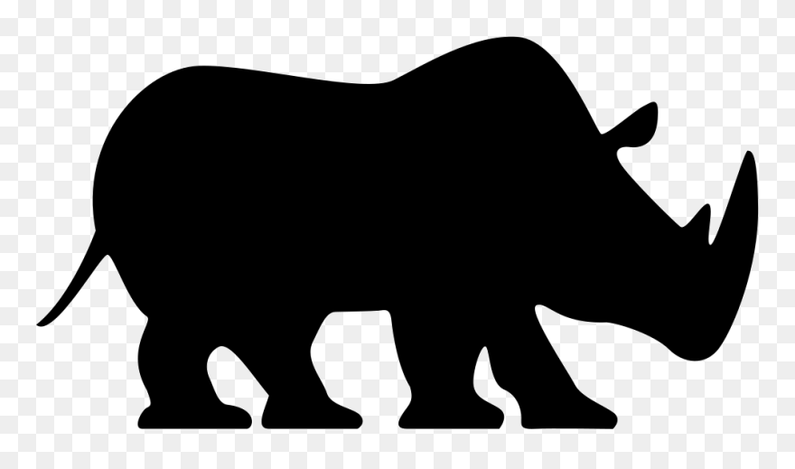 Rhinoceros Facing Right - Gergedan Icon Clipart