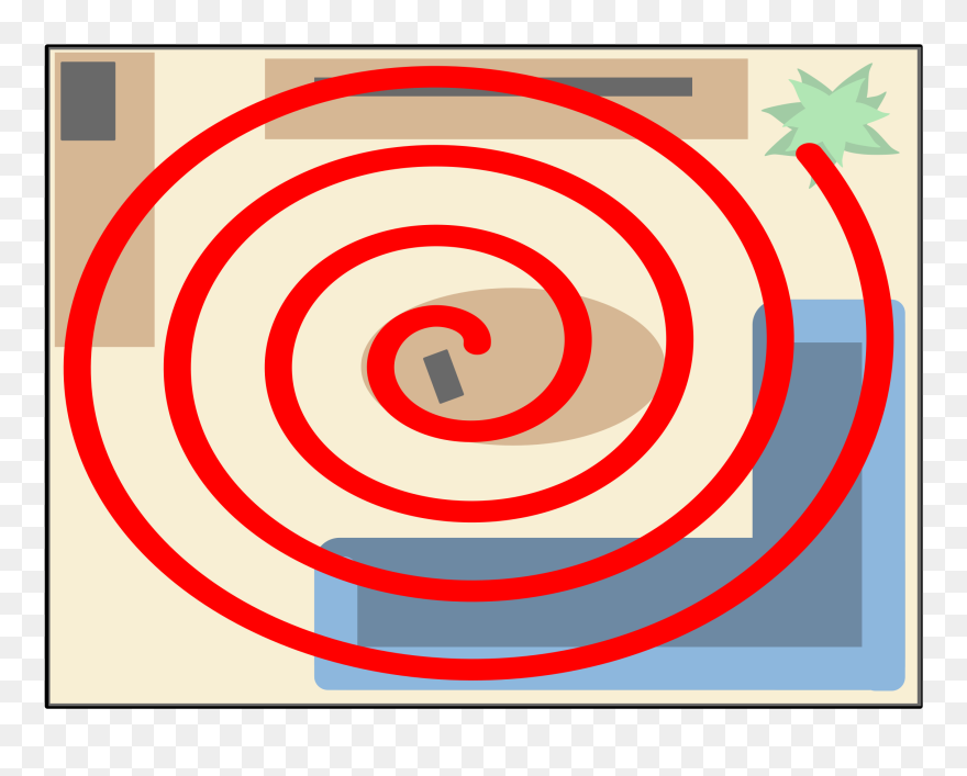 Spiral Search Pattern Clip Arts - Spiral Crime Scene Search Patterns - Png Download