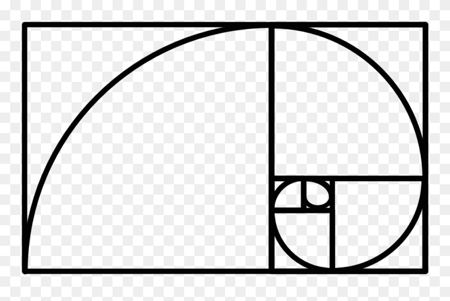 Golden Spiral - Golden Ratio Blank Background Clipart