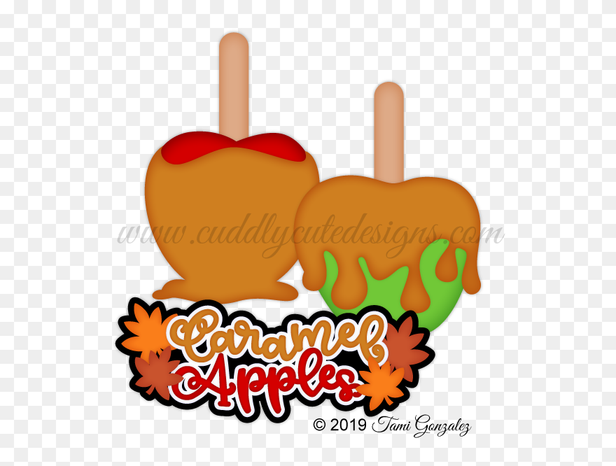 Caramel Apples Clipart
