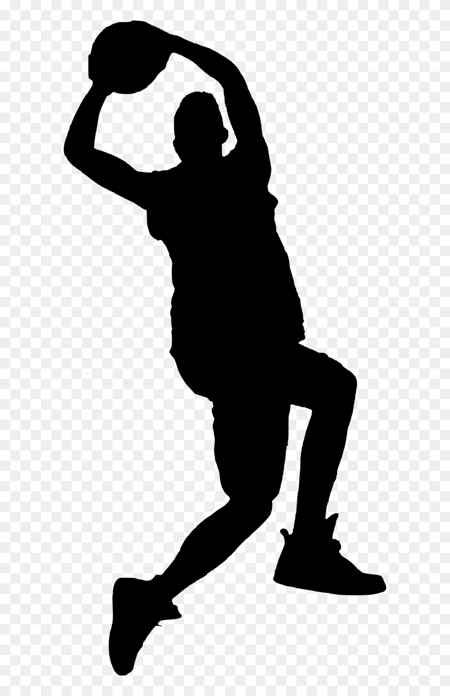 Nba Basketball Sport Silhouette Clip Art - Silhouette Nba - Png Download