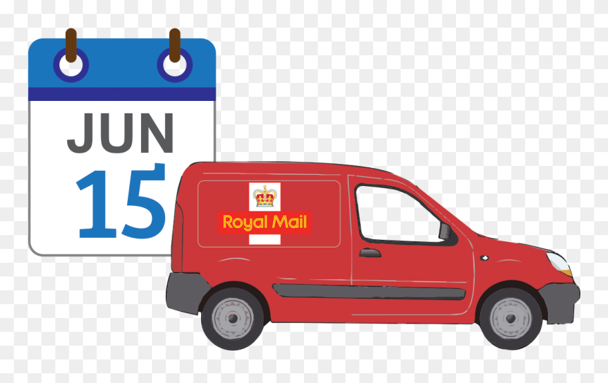 Delivery Clipart Royal Mail Van - Royal Mail Van Drawing - Png Download