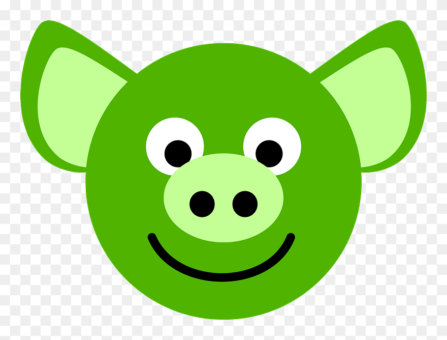 Green Pig Face Clipart - Traffic Signal Clipart - Png Download