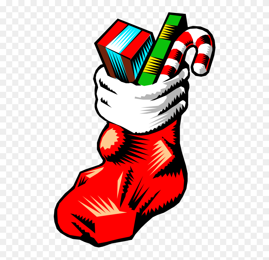 Christmas Stocking Royalty Free Vector Clip Art Illustration - Christmas Stocking Filled With Toys - Png Download