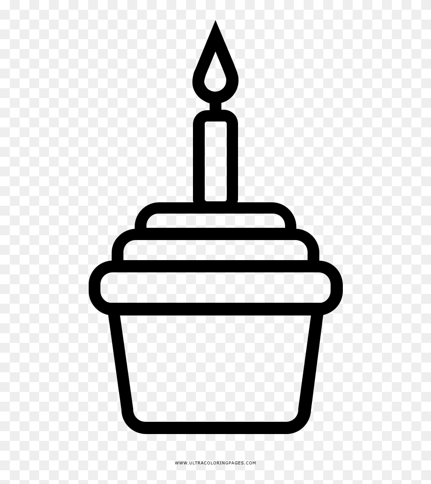 Birthday Cupcake Coloring Page - Instagram Stories Icons Png ...