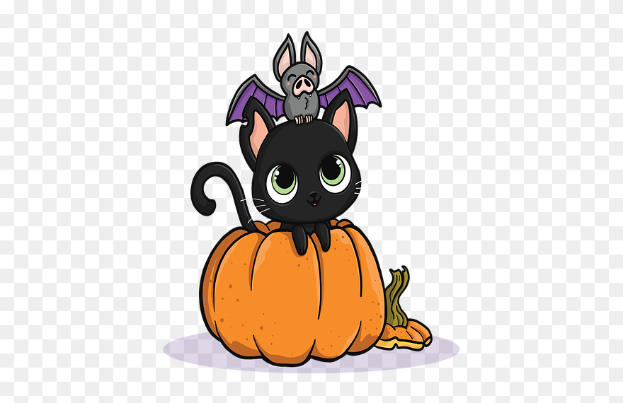 Cute Halloween Cat - Cute Halloween Clipart