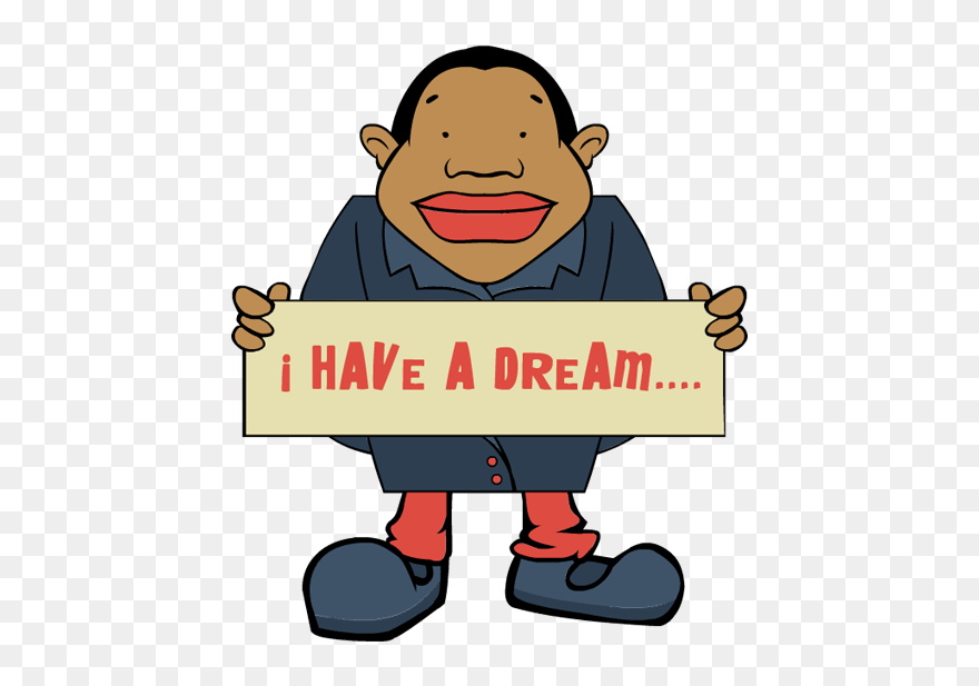 Mlk Vector Silhouette - Clipart I Have A Dream - Png Download
