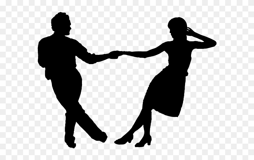 Swing Ballroom Dance Carolina Shag Collegiate Shag - Silhouette Swing Dancing Clipart