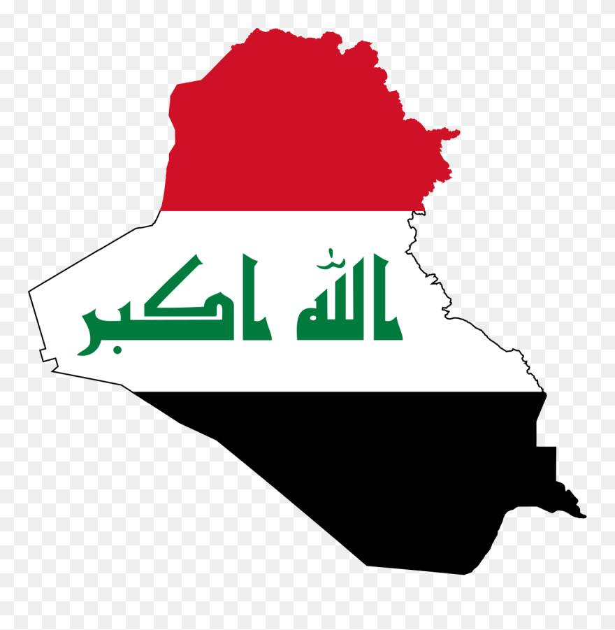 Flag Map Of Iraq Clipart