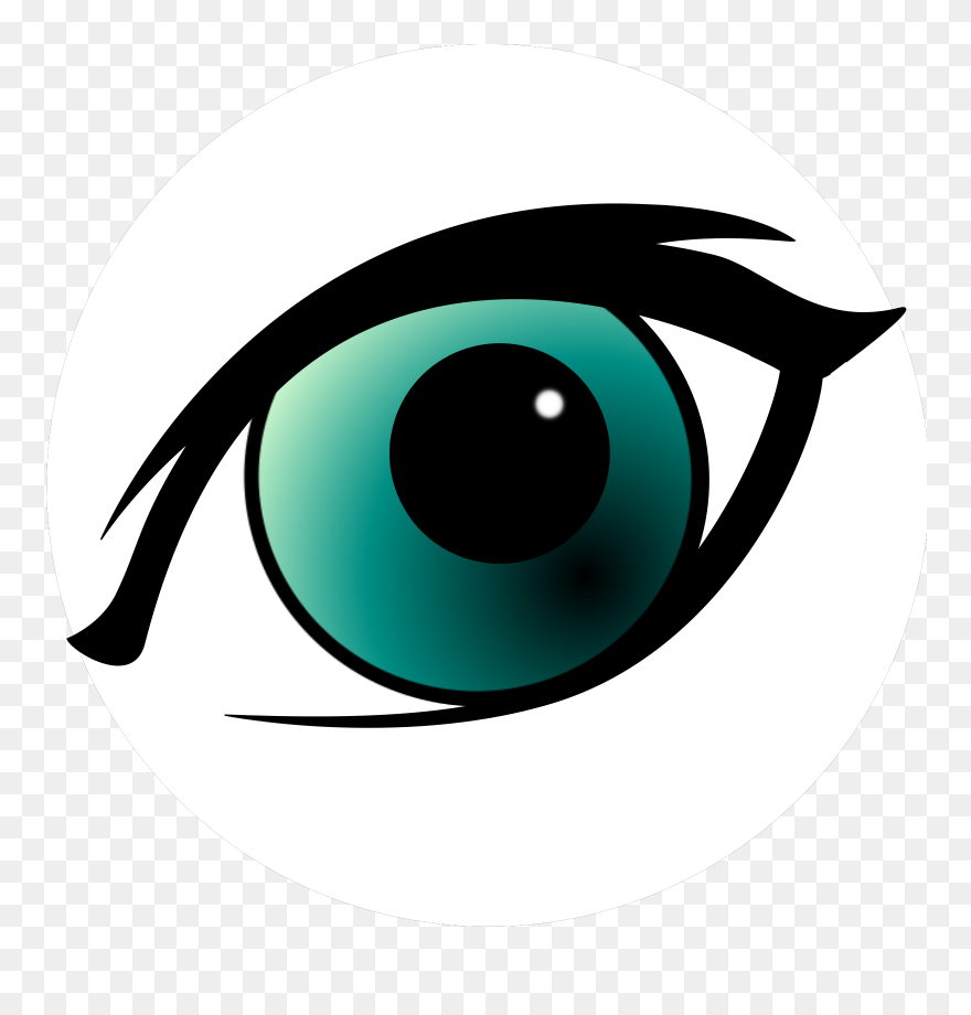 Blue Cartoon Eye Svg Clip Arts - Circle - Png Download