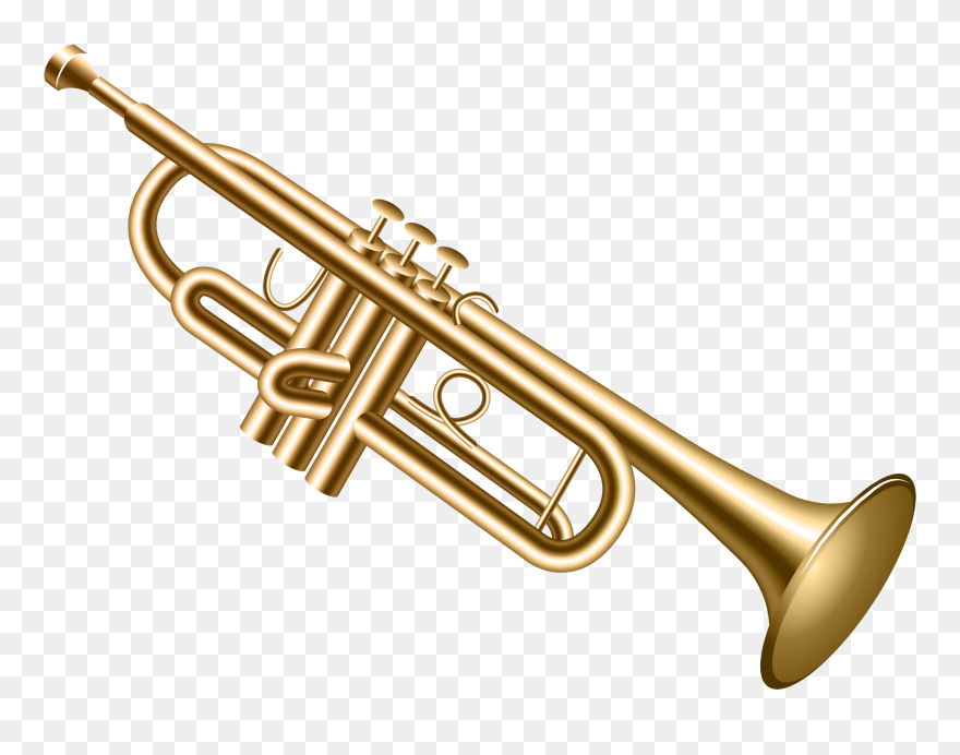 Trombone Png Transparent Background - Transparent Background Trumpet Clipart