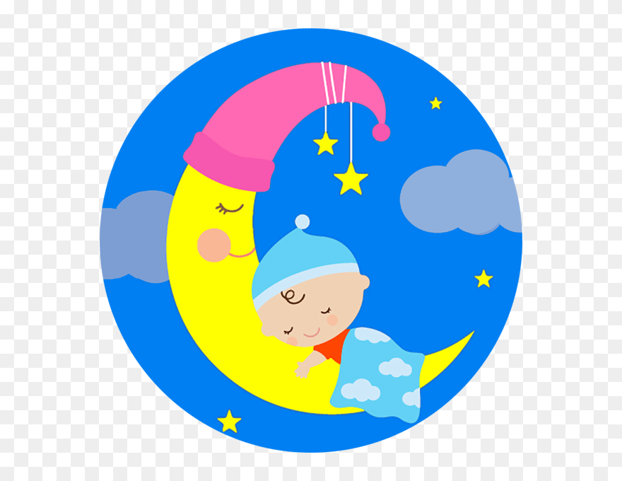 Cartoon Sleeping Moon Baby Clipart