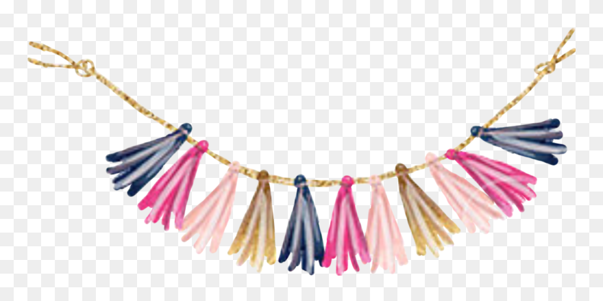 #watercolor #tassle #garland #banner #pennant #flags - Transparent Background Pink Pennant Banner Clipart - Png Download