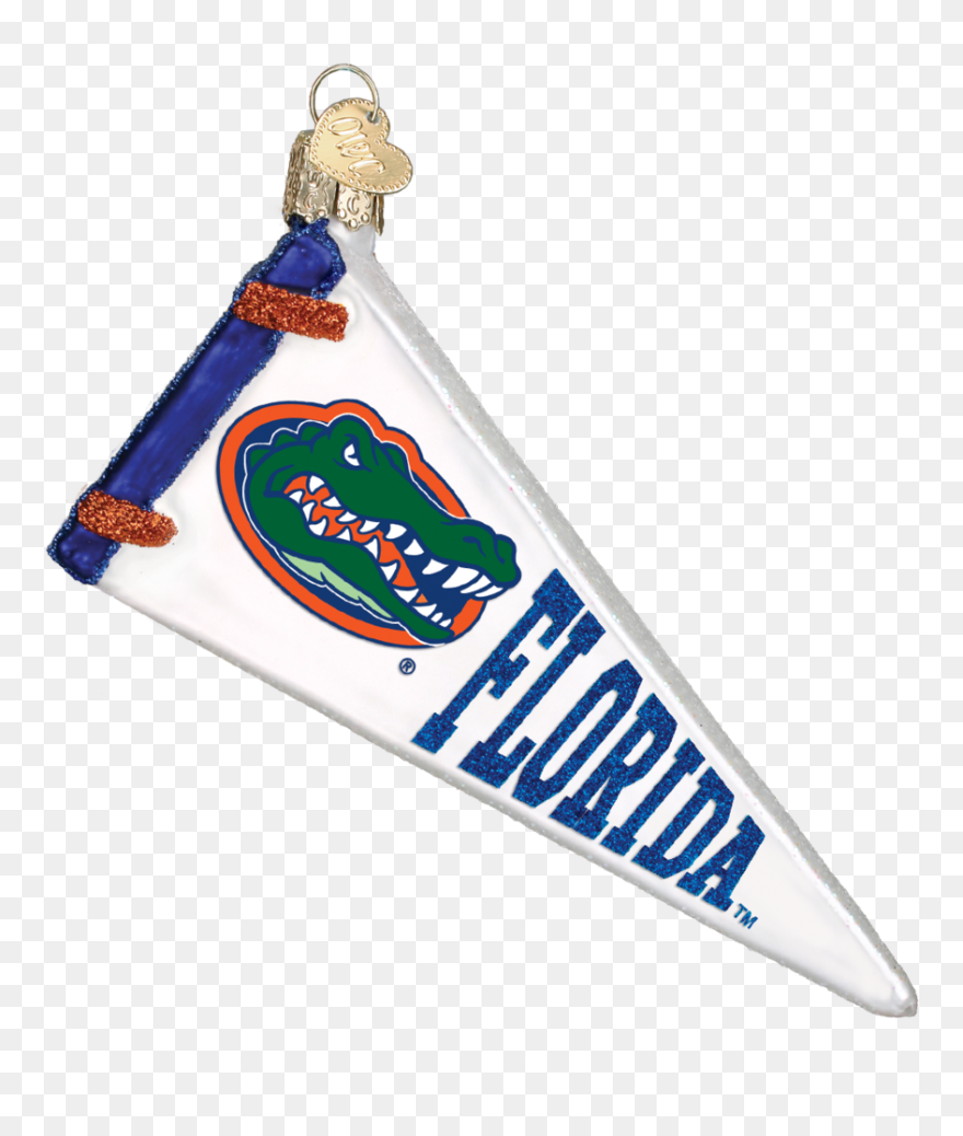 Old World Christmas Gator Pennant Ornament - Emblem Clipart