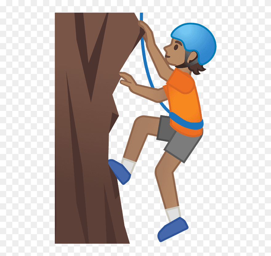 Person Climbing Emoji Clipart - Emoji Escalando - Png Download