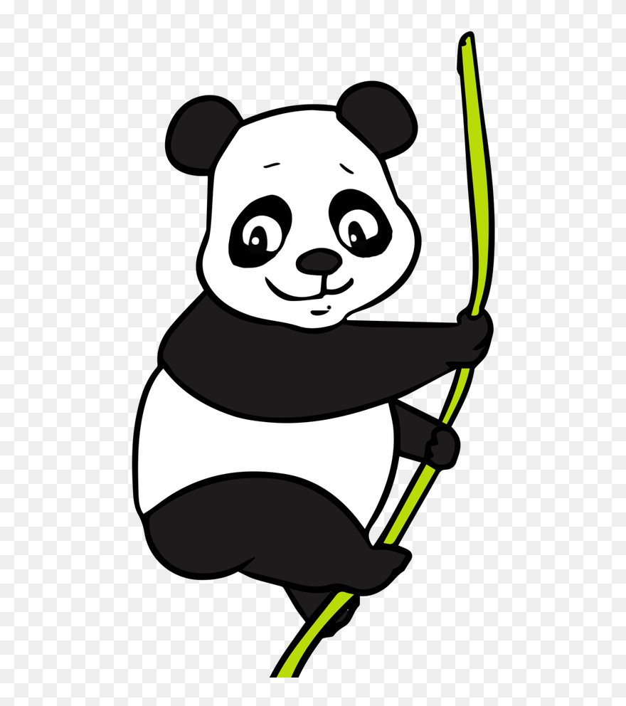 Panda Clipart Climbing - Giant Panda Clipart - Png Download