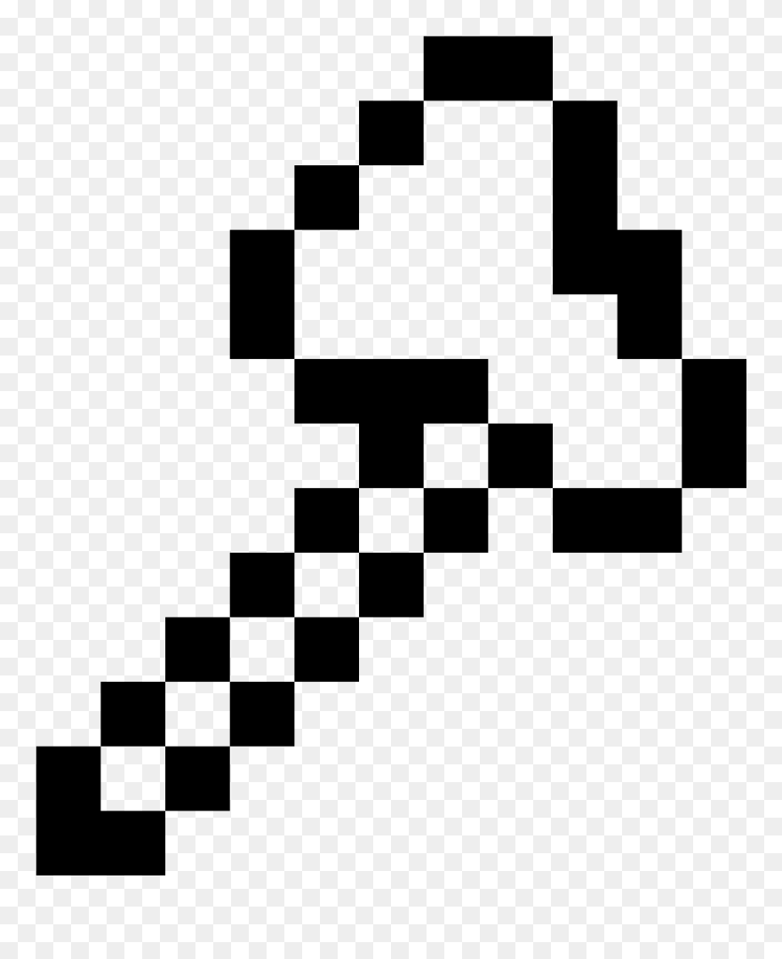 Pocket Edition Pickaxe Axe Logo Clipart - Minecraft Axe Coloring Pages - Png Download