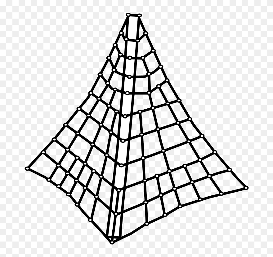 Spider Net Climber Triangle Black And White Png - Climbing Web Png Clipart