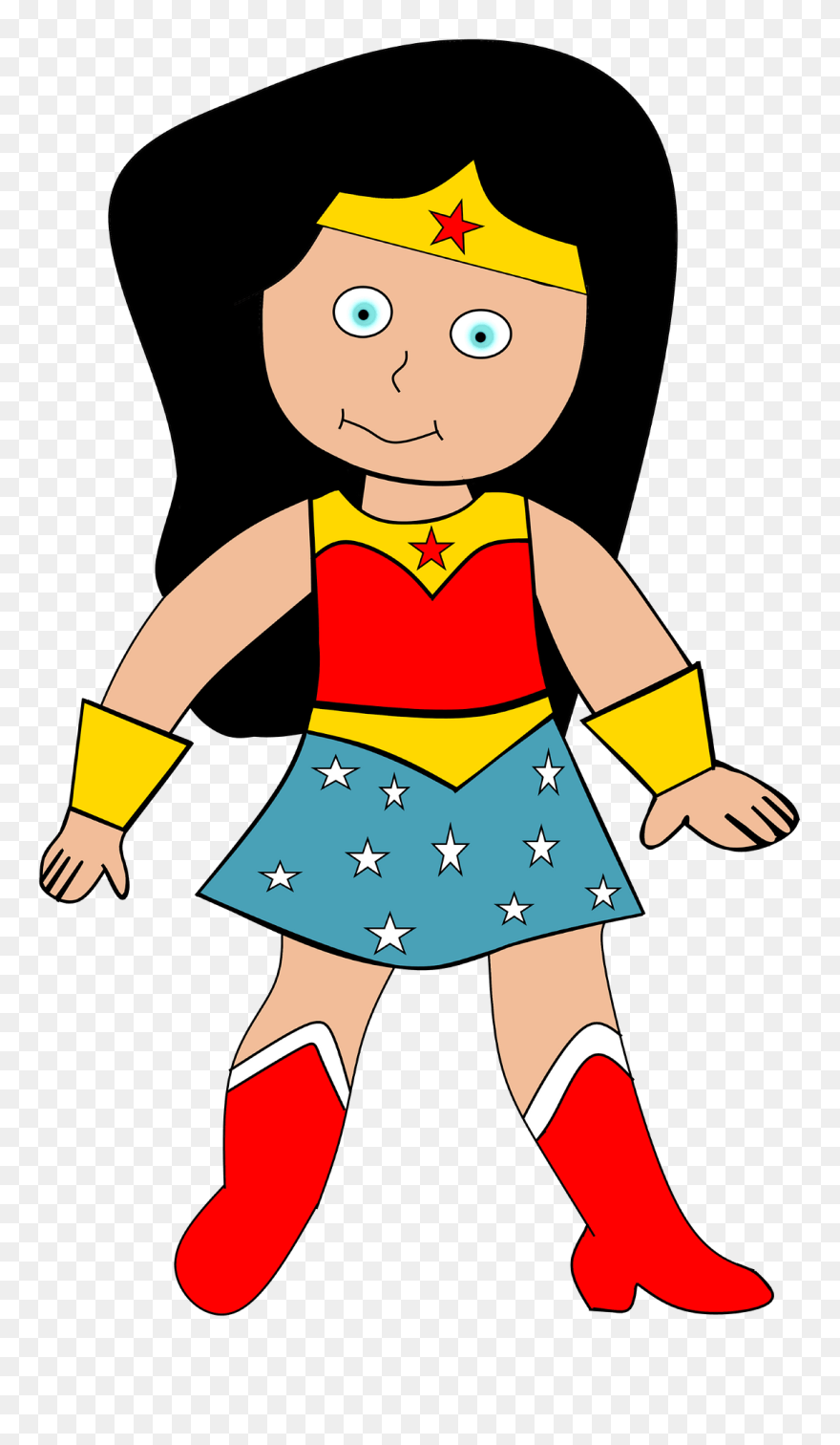 Wonder Woman Kid Version Clipart