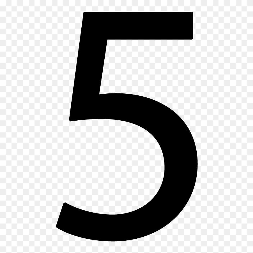 Library Of Number 5 Image Library Library Black And - No 5 Clipart Black And White - Png Download