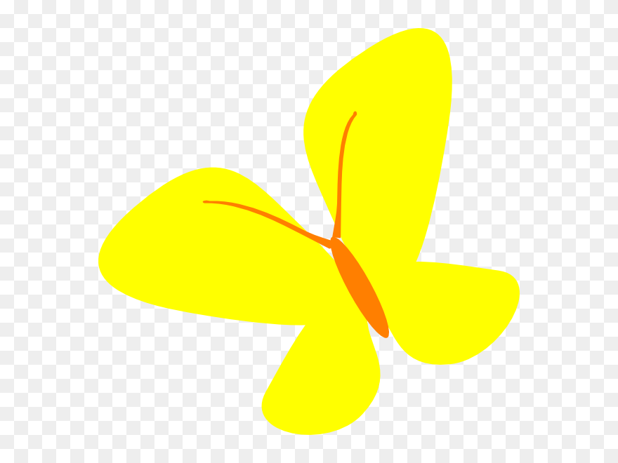 Yellow Flag Butterfly Clip Art At Clker - Illustration - Png Download