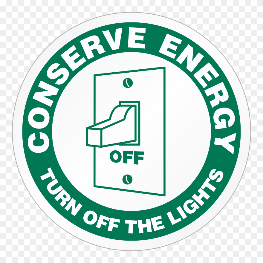 Transparent Light Switch Off Clipart - Conserve Energy Sign - Png Download