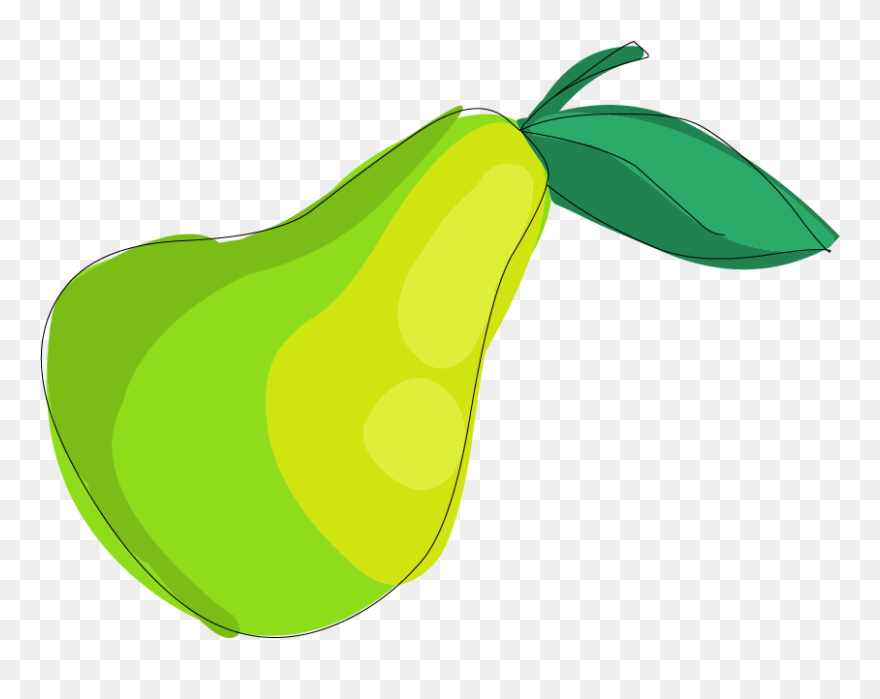 Transparent Avocado Clipart Png - Pear Png Cartoon
