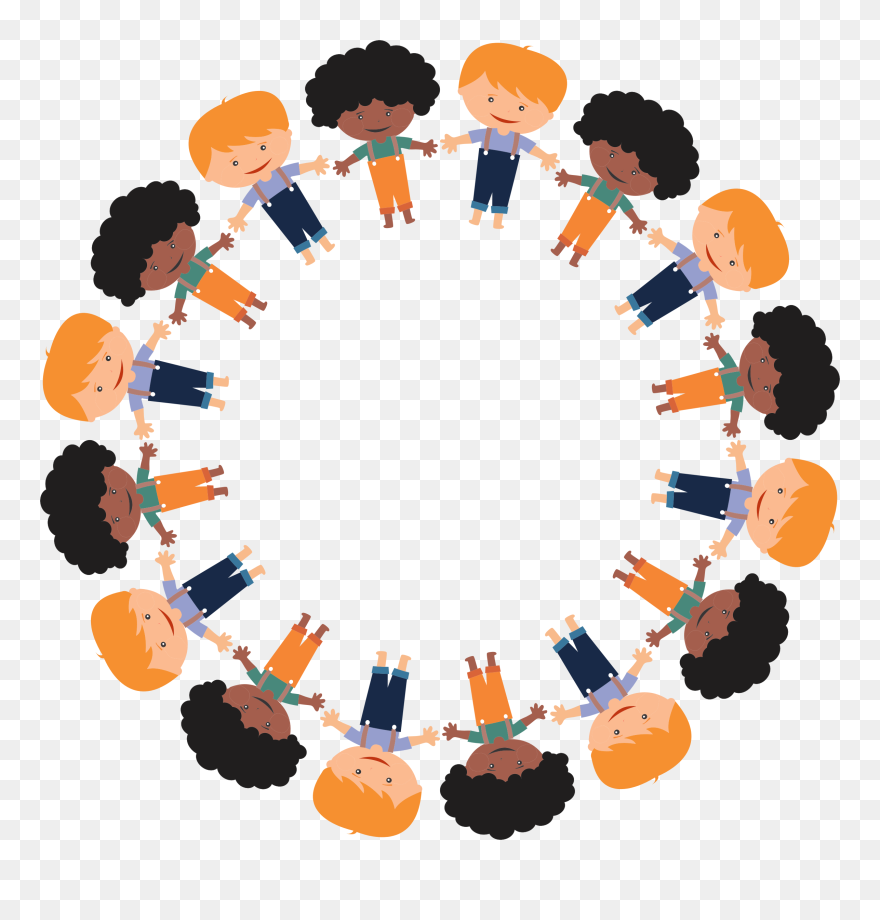 Group Circle Cliparts Free Download Clip Art - ความ สามัคคี การ์ตูน - Png Download