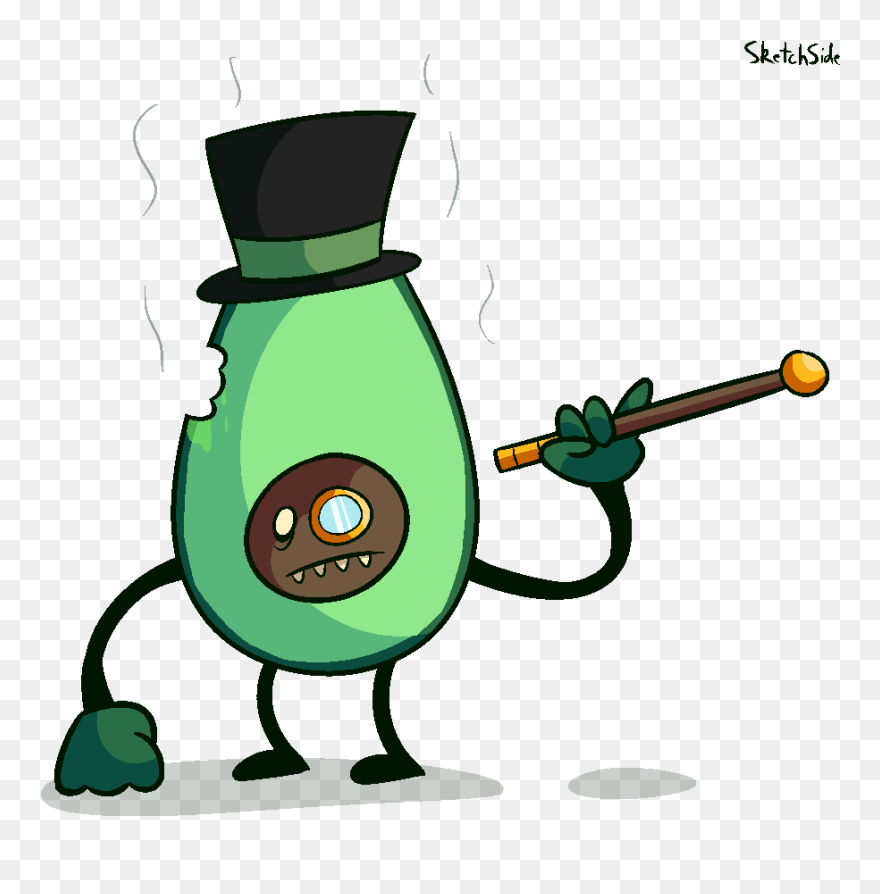 Zombie Avocado Clipart