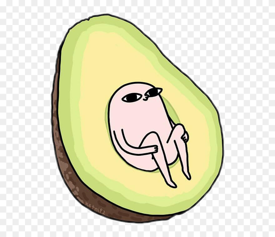 Cute Clipart Avocado - Aesthetic Avocado Png Transparent Png