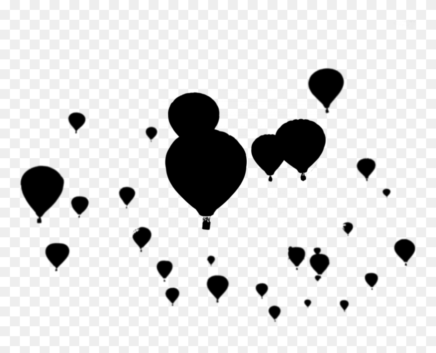 #hotairballoon #silhoutte #balloon - Hot Air Balloon Clipart