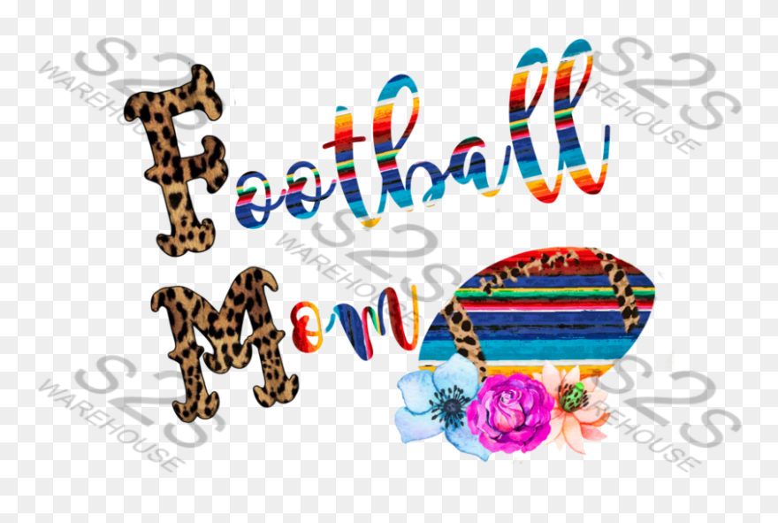 Football Mom Leopard Serape Clipart