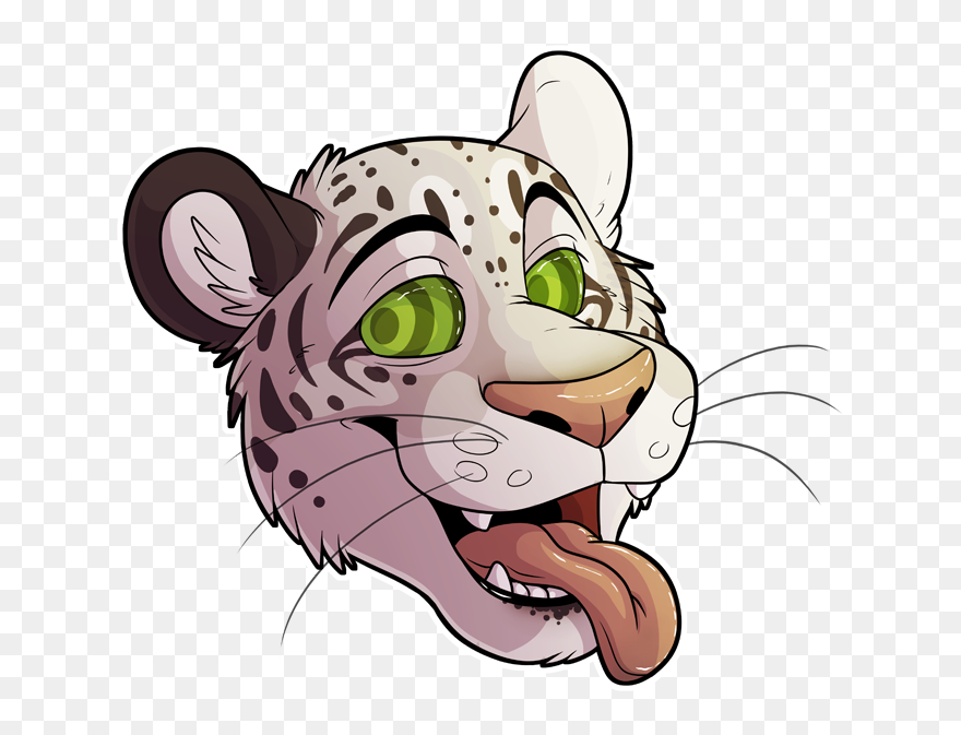 Snow Leopard Hypno - Cartoon Clipart