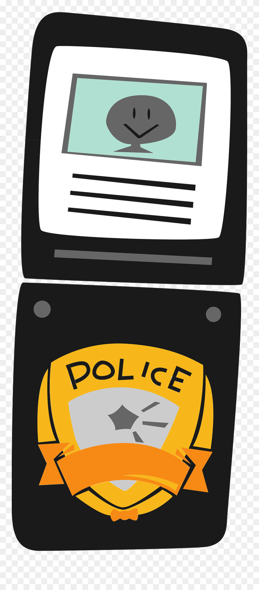 イラスト 女性 警察 手帳 Clipart