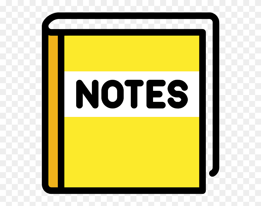 Notebook With Decorative Cover Emoji Clipart - Sign - Png Download