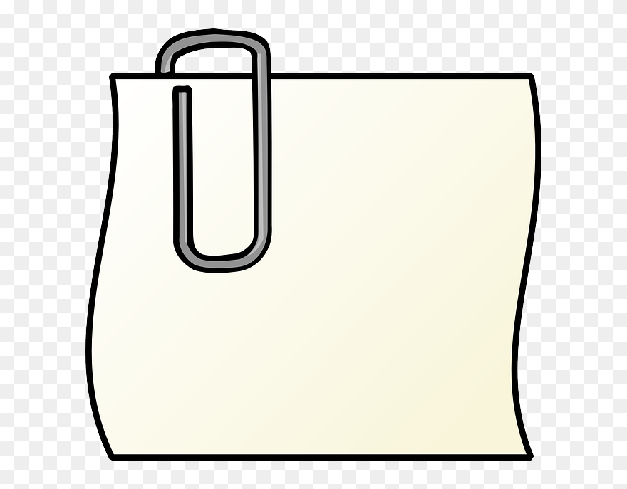 Note, Paper, Paperclip, Office, Post, Memo, Notepad - Paper Clip Art - Png Download
