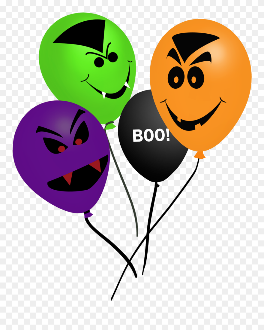 Halloween Ballons Clipart - Make Faces In Balloons - Png Download