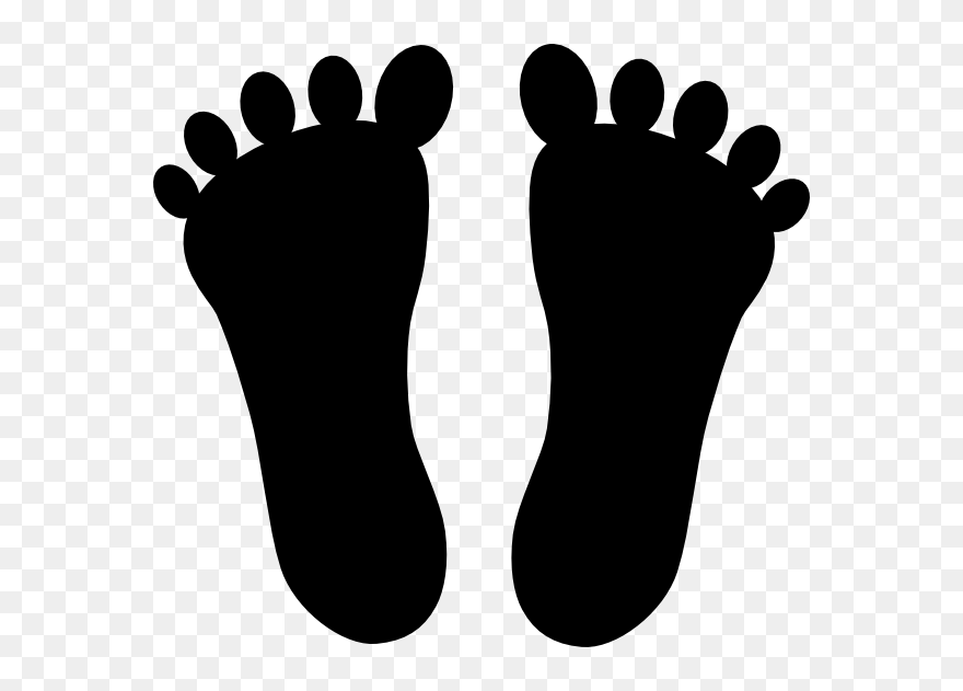 Black Footprints Clip Art At Clker - Hands And Feet Clipart - Png Download