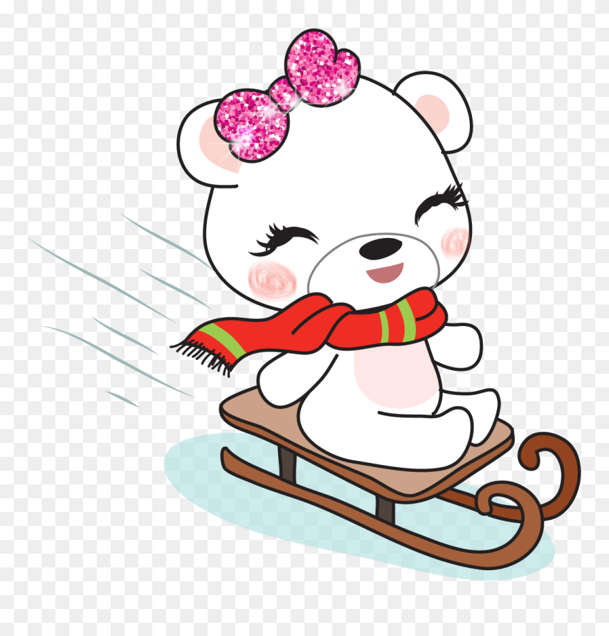 Transparent Winter Sled Clipart - Cartoon - Png Download