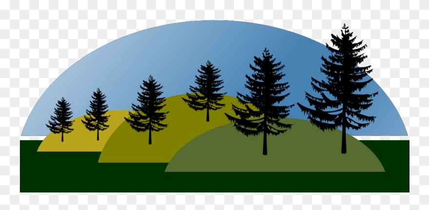 Mountainous Trees Clipart - Png Download