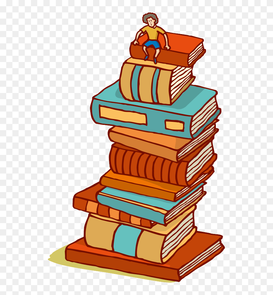 Montaña De Libros Png - Tiny Cartoon Book Clipart
